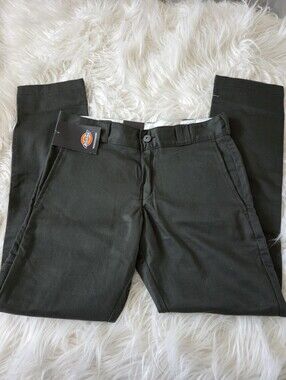 Dickies Women's Straight Leg Stretch Chino Pants in Dark Green